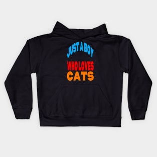 Just a boy who loves cats Kids Hoodie